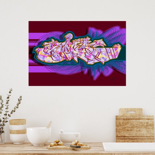 Graffiti-Style SICK Poster (Keuken)