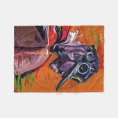 Graffiti Style Skateboarder Guy Fleece Deken (Voorkant (Horizontaal))