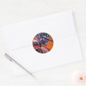 Graffiti Style Skateboarder Guy Ronde Sticker (Envelop)