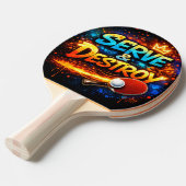 Graffiti Style Table Tennis Artwork Tafeltennisbatje (Voorkant Gekanteld)