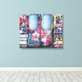 Graffiti Subway Train Canvas Afdruk (Insitu (Houten vloer))