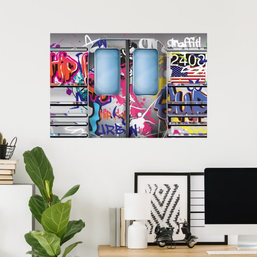 Graffiti Subway Train Poster (Thuiskantoor)