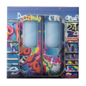 Graffiti Subway Train. Tegeltje (Voorkant)