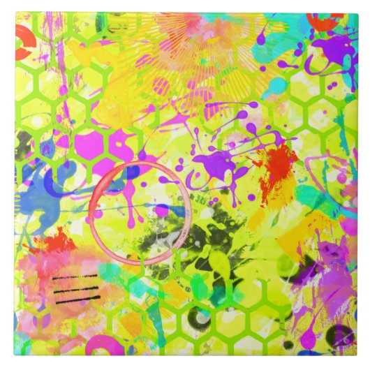 Graffiti Summer Abstract 1 Tegeltje (Voorkant)