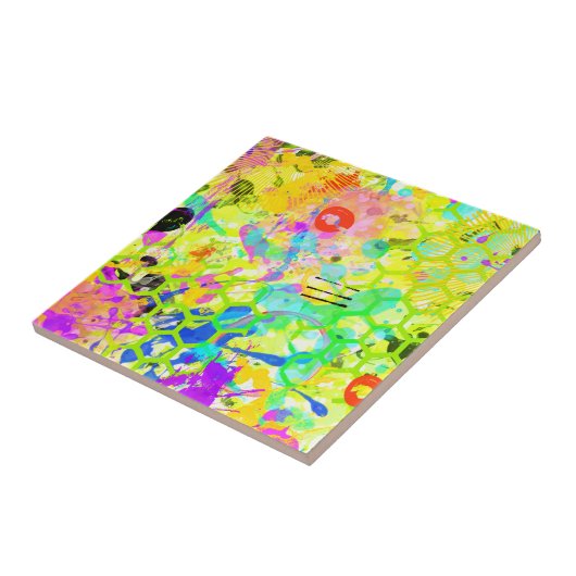 Graffiti Summer Abstract 2 Tegeltje (Zijkant)