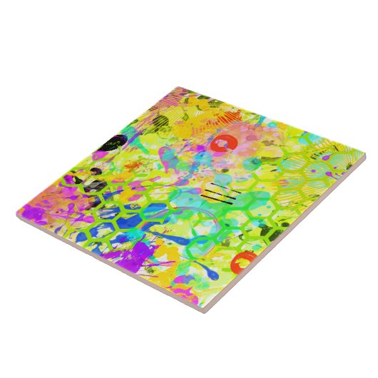 Graffiti Summer Abstract 2 Tegeltje (Zijkant)