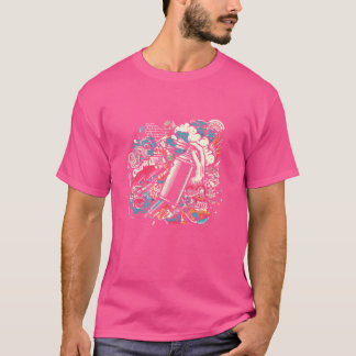 Graffiti Tattoo Fusion Urban Spray Paint getatoeëe T-shirt