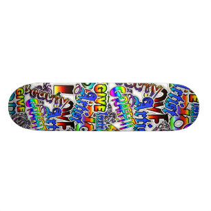 Graffiti Tekstbord Skateboard