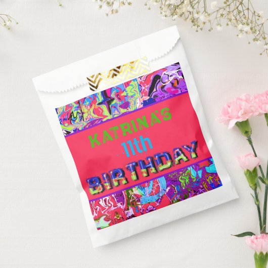 Graffiti thema verjaardag bedankzakje (Gezegeld)