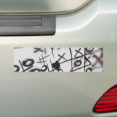 Graffiti Tic Tac Toe Bumpersticker (Op auto)