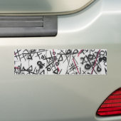 Graffiti Tic Tac Toe Bumpersticker (Op auto)