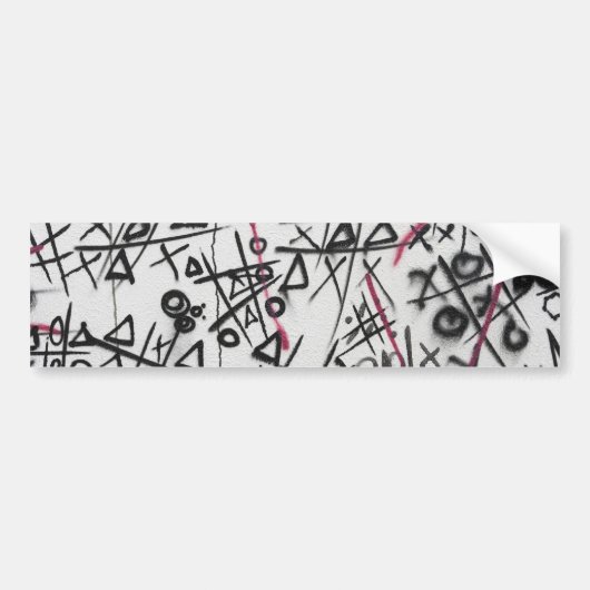 Graffiti Tic Tac Toe Bumpersticker (Voorkant)