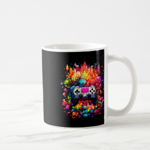 Graffiti Tie Dye Splash Videospel Controller spel Koffiemok