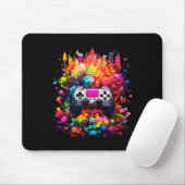 Graffiti Tie Dye Splash Videospel Controller spel Muismat (Met muis)