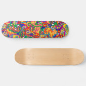 Graffiti Tiger Memphis Global Village Coffehouse Persoonlijk Skateboard (Horizontaal)