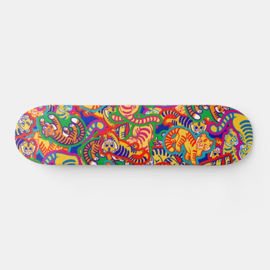 Graffiti Tiger Memphis Global Village Coffehouse Persoonlijk Skateboard (Horizontaal)
