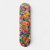Graffiti Tiger Memphis Global Village Coffehouse Persoonlijk Skateboard (Voorkant)
