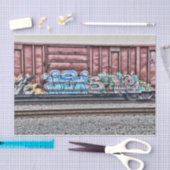 Graffiti Train Grunge Colorful Urban Street Art Tissuepapier (Craft)
