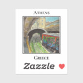 Graffiti Train, Monastiraki, Athens, Greece Sticker (Vel)
