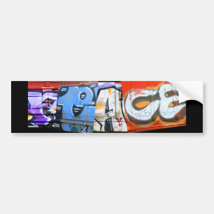 Graffiti Trains Peace Bumpersticker