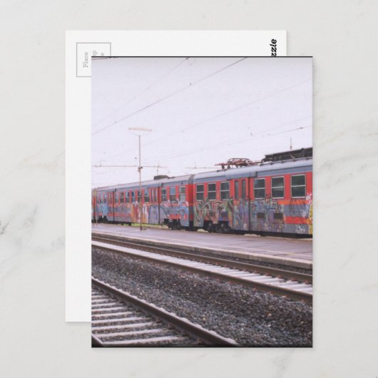graffiti-trein briefkaart (Voorkant / Achterkant)