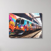 Graffiti trein canvas afdruk (Voorkant)
