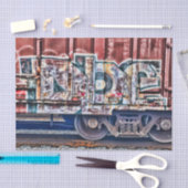 Graffiti Trein Grunge Stedelijke Straatkunst Tissuepapier (Craft)