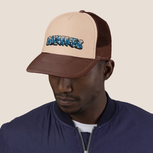 Graffiti Trucker Hat Trucker Pet (In situ)
