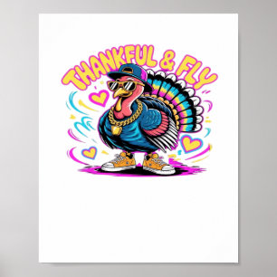 Graffiti Turkije Vibes - Dankbaar & Fly Cartoon Ar Poster