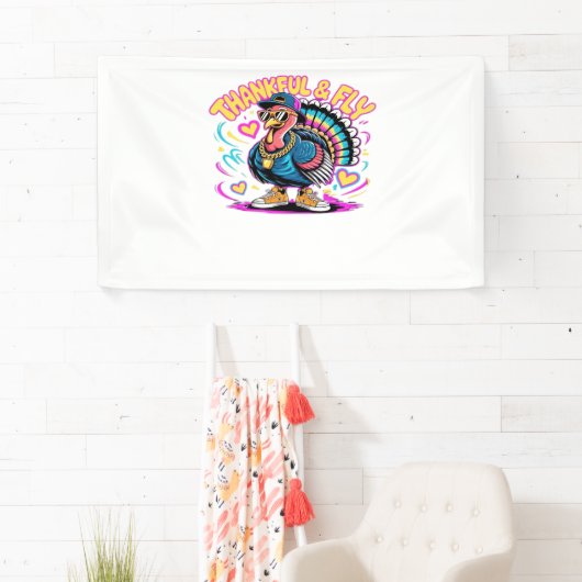 Graffiti Turkije Vibes - Dankbaar & Fly Cartoon Ar Spandoek (Insitu)