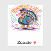 Graffiti Turkije Vibes - Dankbaar & Fly Cartoon Ar Sticker (Vel)