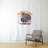 Graffiti Turkije Vibes - Dankbaar & Fly Cartoon Ar Wandkleed (In situ)