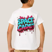 Graffiti-typografie voor Space Cadet T-shirt (Achterkant)