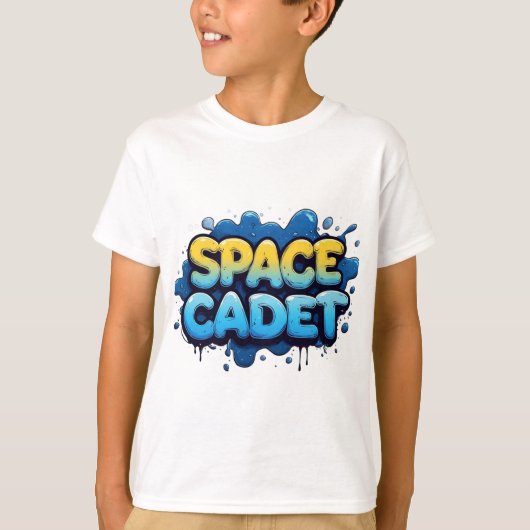 Graffiti-typografie voor Space Cadet T-shirt (Voorkant)