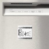 Graffiti uit Bike Parts met bandsporen Magneet (Insitu (Vaatwasser))