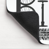 Graffiti uit Bike Parts met bandsporen Muismat (Hoek)