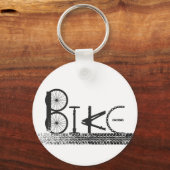 Graffiti uit Bike Parts met bandsporen Sleutelhanger (Voorkant)