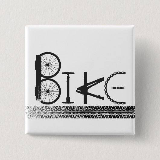 Graffiti uit Bike Parts met bandsporen Vierkante Button 5,1 Cm (Voorkant)