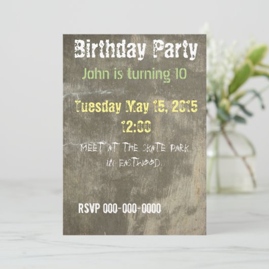 Graffiti Uitnodiging (Staand voorkant)