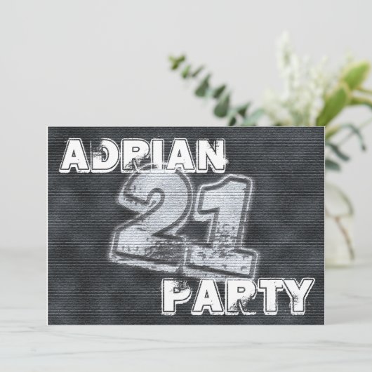 graffiti-uitnodiging kaart (Staand voorkant)