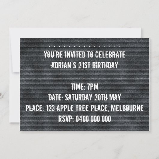 graffiti-uitnodiging kaart (Achterkant)