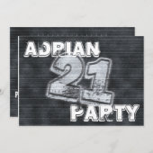 graffiti-uitnodiging kaart (Voorkant / Achterkant)