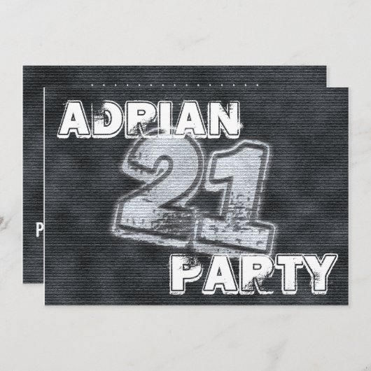 graffiti-uitnodiging kaart (Voorkant / Achterkant)