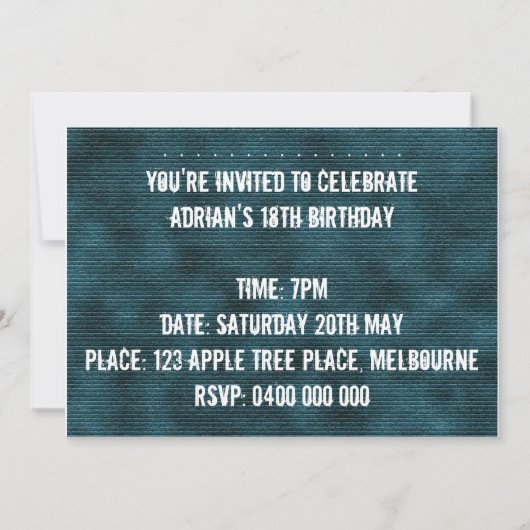 graffiti-uitnodiging kaart (Achterkant)