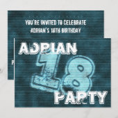 graffiti-uitnodiging kaart (Voorkant / Achterkant)