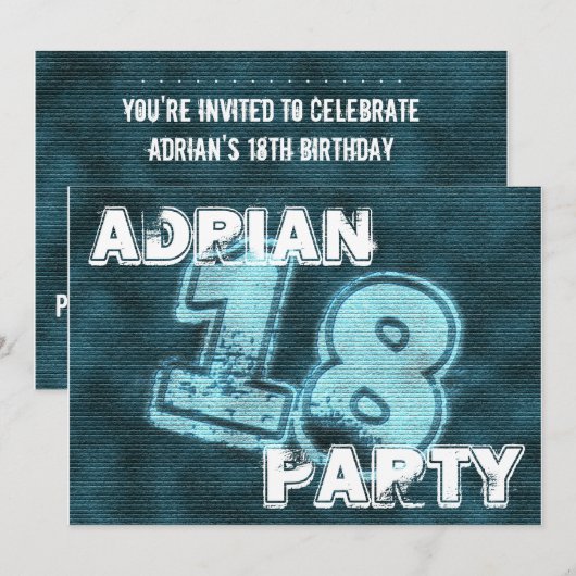 graffiti-uitnodiging kaart (Voorkant / Achterkant)