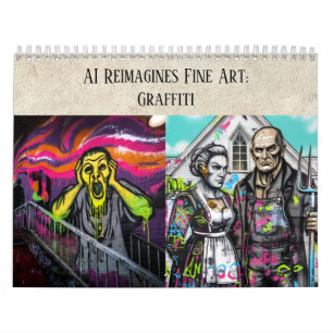 Graffiti Urban AI Kunst Esthetiek - Fijne Kunst Re Kalender
