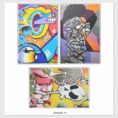 Graffiti Urban Street Abstract art collage S Sticker (Vel)