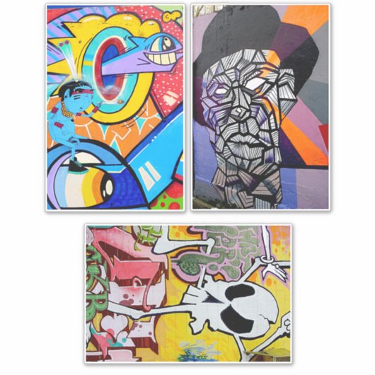 Graffiti Urban Street Abstract art collage S Sticker (Voorkant)