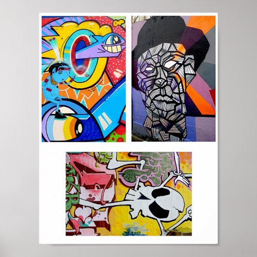 Graffiti Urban Street Abstract collage Poster (Voorkant)